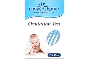 Easy@Home Ovulation Test Strips: 25 Pack Ovulation Predictor Kit for Women | Powered by Premom Fertility Tracker App - 25 LH 