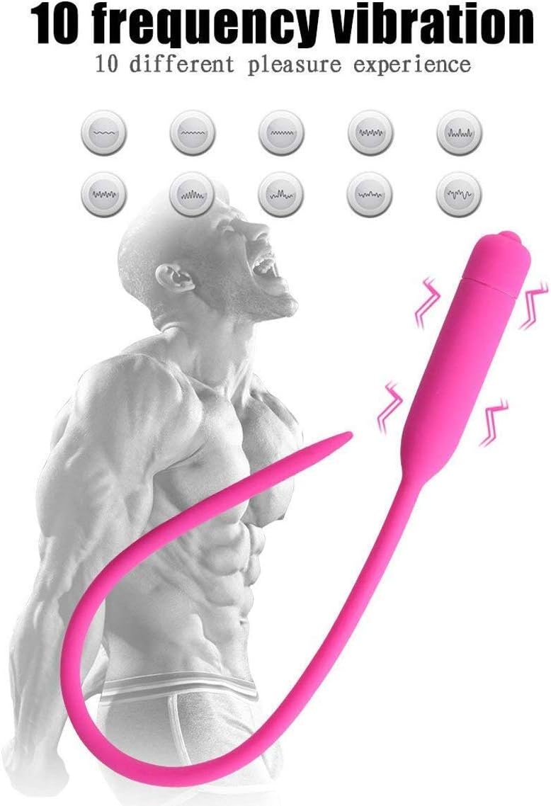 Kuburry Multi Speed Long Soft Silicone Male Sounding Ürethral Plugs V-i-brátor Toys