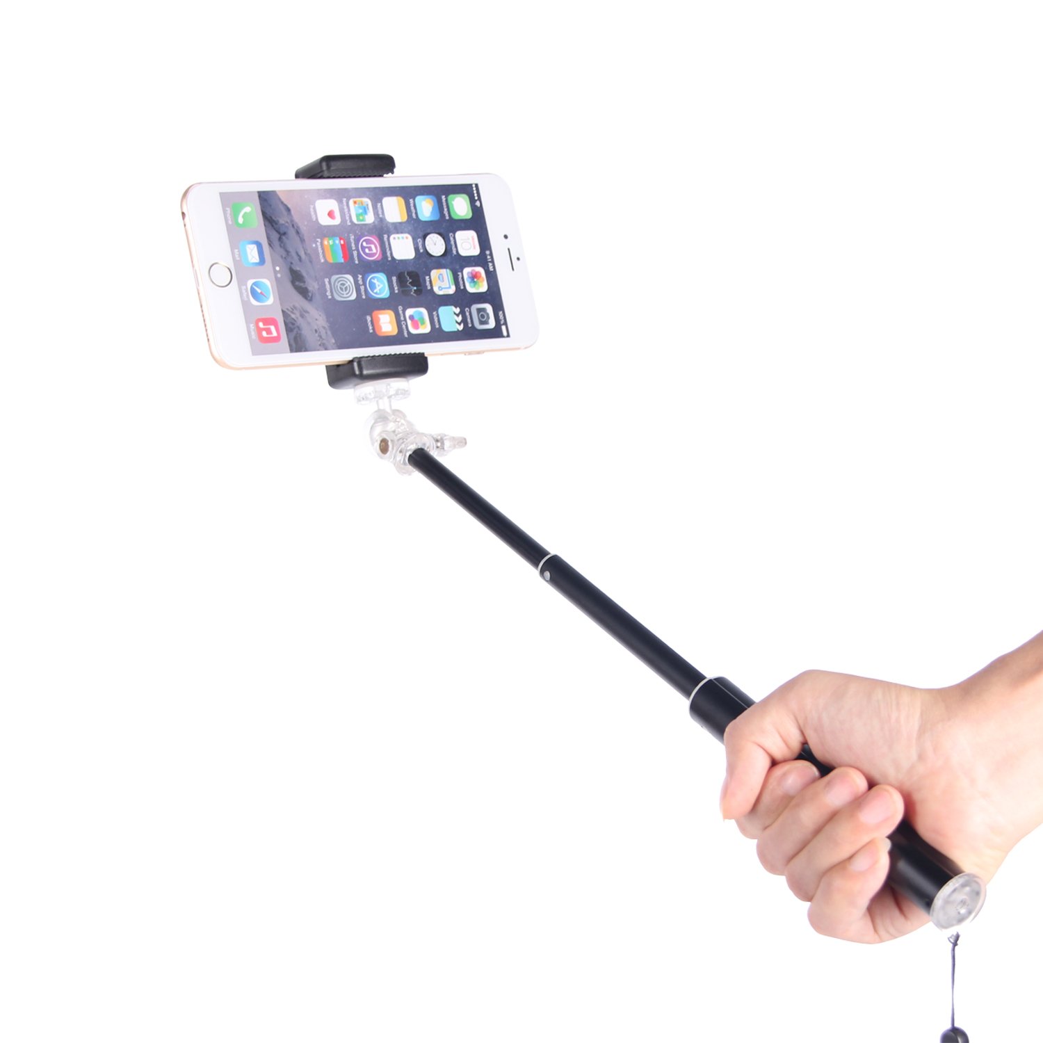 POLAM-FOTO Smartphone Tripod Adapter, Phone Tripod Mount for iPhone, Samsung, and others Smart phones, Phone Holder for Selfie Stick, Desktop Tripod, Monopod