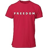 Freedom Text Shirt T Shirt for Men & Women Patriotic Men's Tshirts Graphic Tee