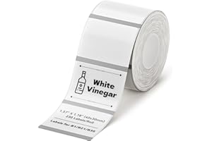 NIIMBOT Clear Label Tape for B1/B21/B3S, 1.57" X 1.18" (40x30mm), 230 Labels/Roll, Thermal Label Sticker for Mason Jar/Spice/Barcode/QR Code/Address/Small Business