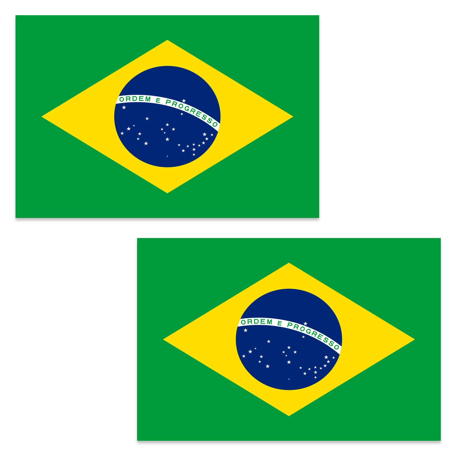 by Robelli International 5 x 3 ft Nylon Indoor or Outdoor Flags (Twin Pack) (Brazil)