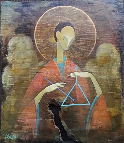 Angel playing the triangle.