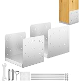 8"x8" Adjustable Post Base, 2Pcs Stainless Steel Post Anchor Bracket | Internal 7.5"x7.5", Adjustable Post Base for Pavilion Deck Porch Handrail Railing Support Decorative Anchor Plate.