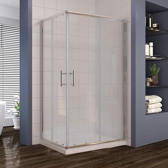 ELEGANT 1000 x 800 mm Sliding Corner Entry Shower Enclosure Door