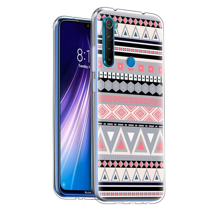 Fashionury Back Cover for Redmi Note 8 (SiliconeMultiColoured