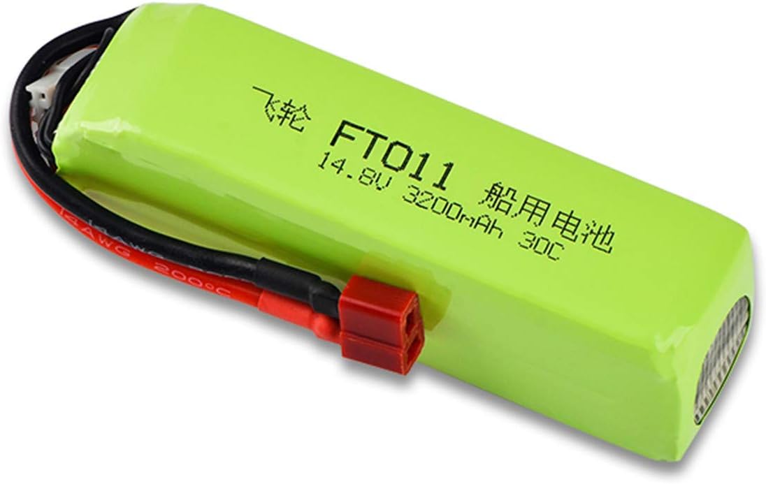 WYGUO 4S 30C Lipo Battery Replacement for Feilun FT010 Ft011 RC Boat RC Truck Helicopter Boat Remote Control(14.8V 3200mAh)
