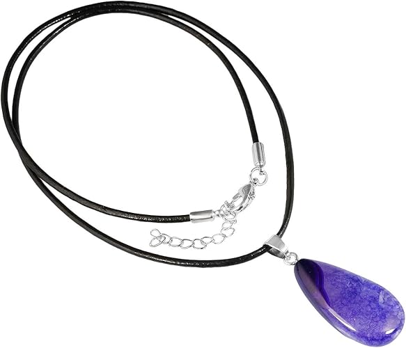 Amazon Sunyik ストーンペンダントネックレス レディース メンズ ハンドメイド ヒーリング クリスタル 友情 ネックレス ユニセックス パープル ネックレス 通販