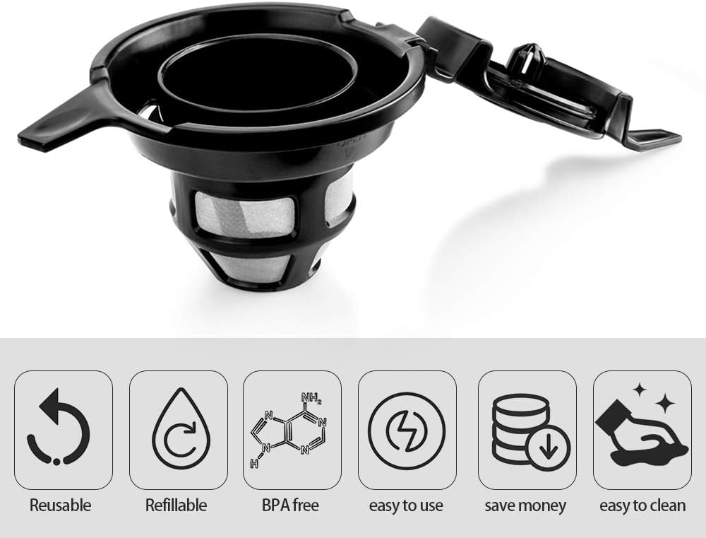 Lossky Compatible with Hamilton Beach FlexBrew 49979/2 Way Reusable Refillable Coffee Filter Basket Capsules Cup