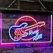 ADVPRO Rock & Roll Electric Guitar Band Room Music Dual Color LED Neon Sign Blue & Red 12
