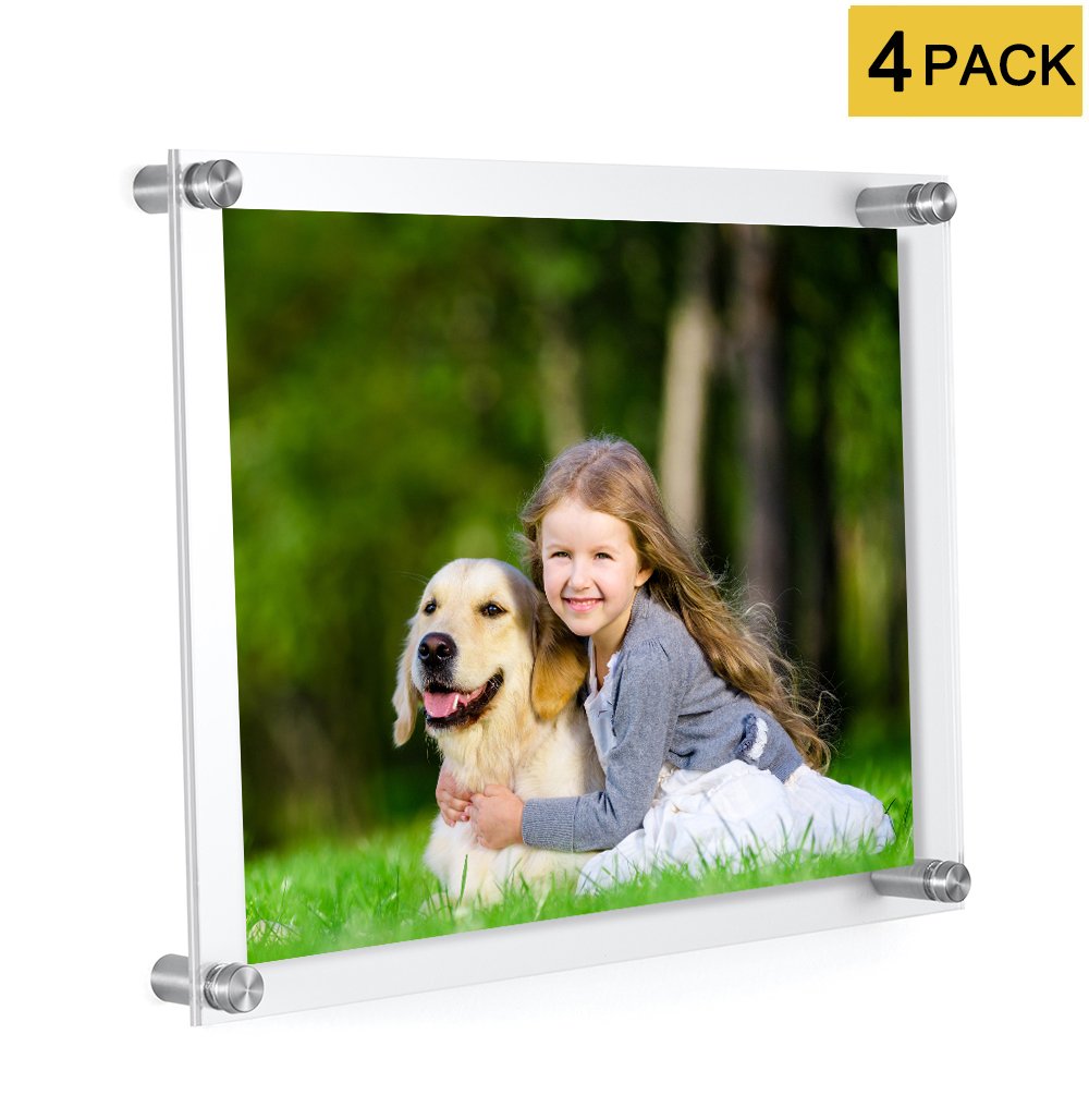 Buy Meetu 8.5x11 Acrylic Picture Frames (4 Pack) Inner 8x10 Wall Photo
