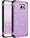 BENTOBEN Case for Galaxy Note 5 Case, Glitter Luxury Bling Hybrid Hard PC Laminated Sparkly Shiny Faux Leather Shockproof Bumper Protective Phone Case for Samsung Galaxy Note 5, Purple