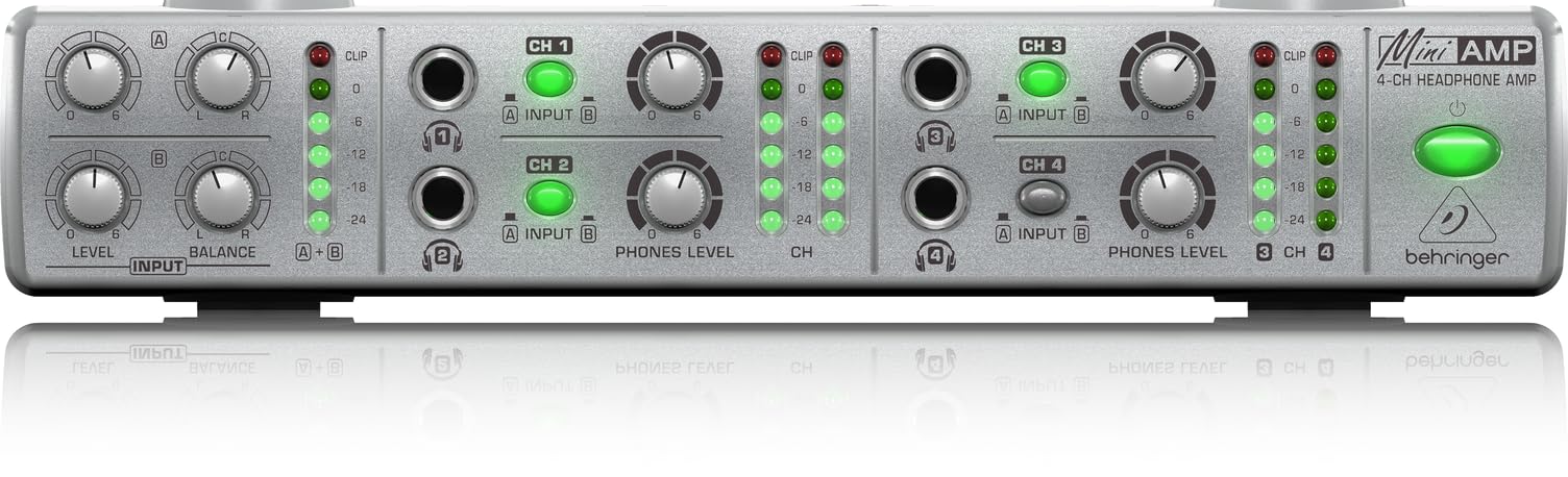 Behringer AMP800 Mini Amp 4 Channel Stereo Headphone Amplifier