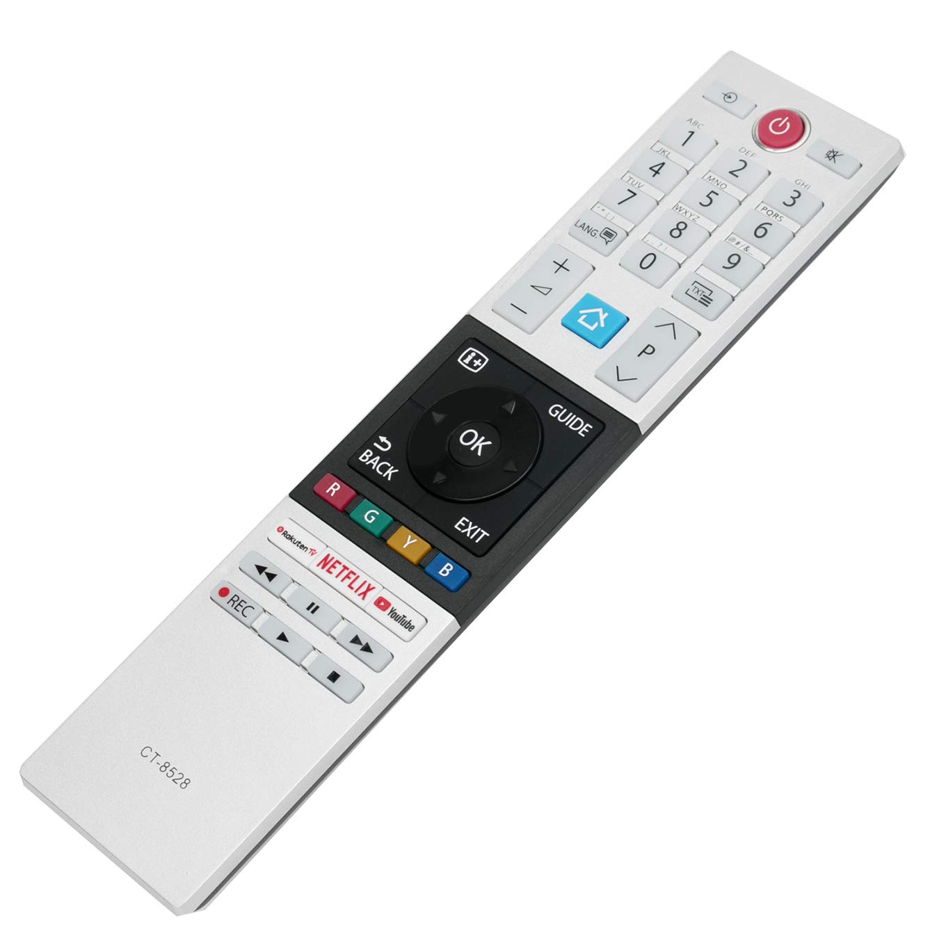 VINABTY CT-8528 CT8528 Replacement Remote Control Fit for Toshiba Full HD WLAN Smart TV 49L2863DG 43L2863DG 40L2863DG 32L2863DG 39L3863DG 32L3863DG 32D2863DG 32W2863DG 32D3863DG 32W3864DG 65U6863DG