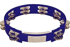 RHYTHM TECH RhythmTech TC4040 10-Inch True Colors Tambourine, Cobalt Blue