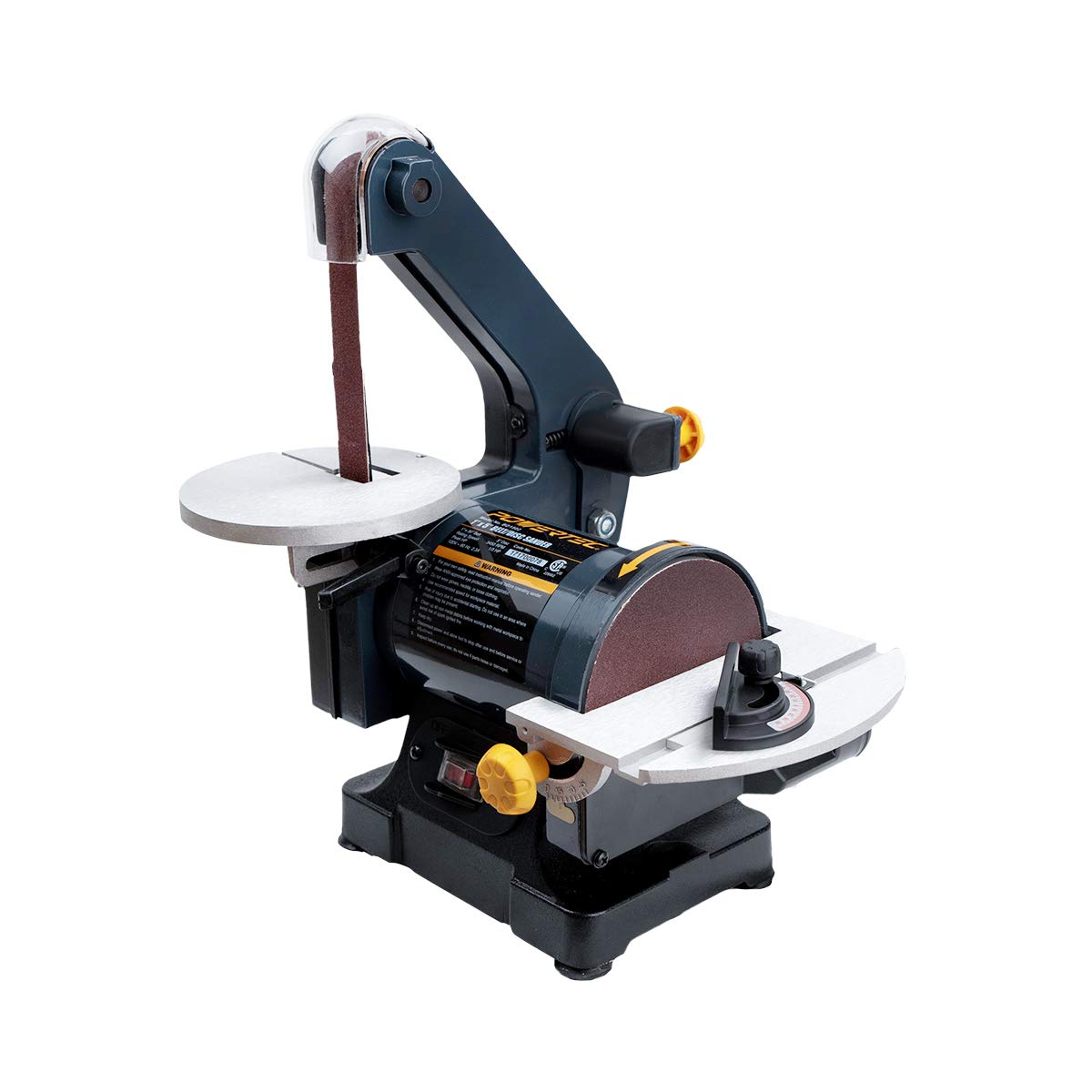 POWERTEC BD1502 Belt Disc Sander for Woodworking 1 in. x 30 in. Belt Sander with 5 in. Sanding