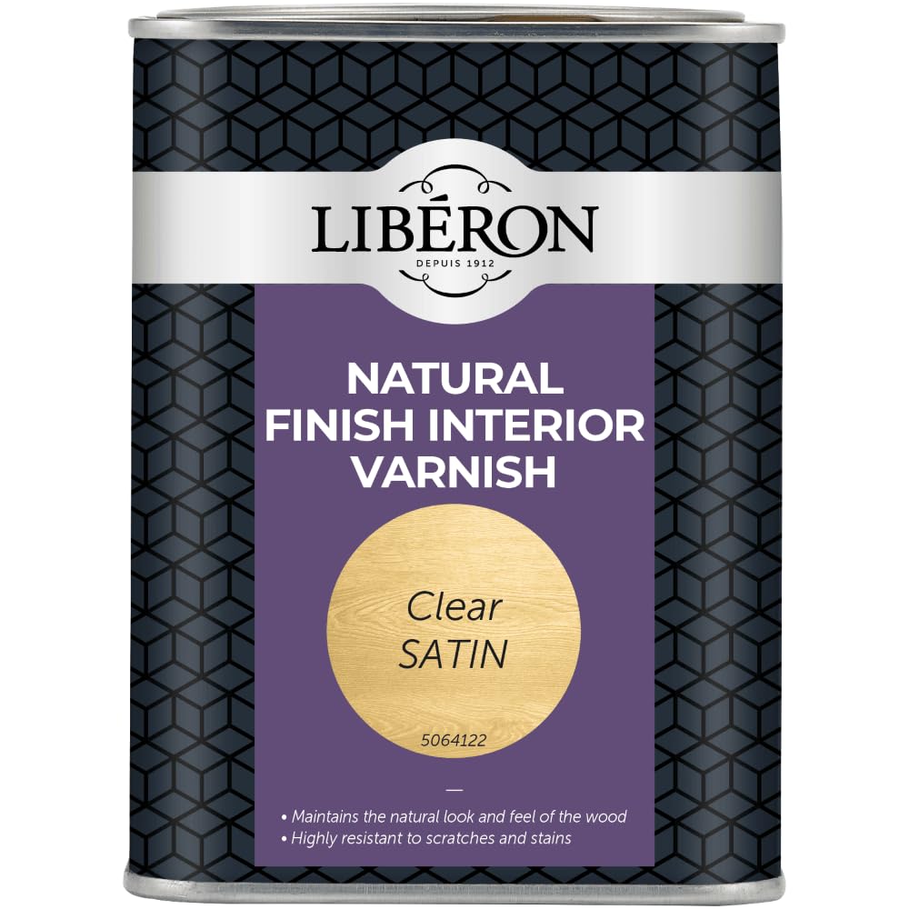 Liberon ELNFIVCS 1L Natural Finish Internal Varnish - Clear Satin