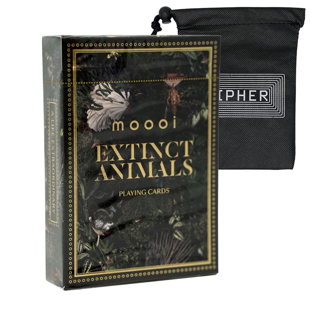 Theory 11 Extinct Animals Playing Cards - Moooi Collaboration - Includes Cipher Card Bag