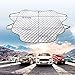 HiSung Car Windshield Snow Cover, Car Sunshades for Windshield with Magnetic Edges Snow, Ice Defense No Scratches,Cotton Thicker Windshield Winter Cover Fits for Most Cars