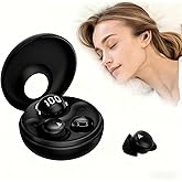 LNCOON Sleep Earbuds for Side Sleepers, Ultra-Mini Wireless Bluetooth 5.3 Sleep Headphones, Hidden Noise Reducing Earplugs for Sleep, Deep Focus, Travel, Exercise, Black