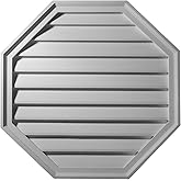 Ekena Millwork 18"W x 18"H x 1 3/8"P, Octagon Gable Vent Louver, Non-Functional