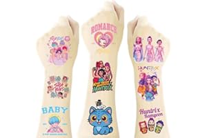 JXJMYU 40Pcs Korean Idol Demon Movie Hunters Temporary Tattoos for kids,Goodie Bag Stuffers Party Supplies Birthday Decoration Gifts for Girl Boys Home Activity Class Prizes Carnival Christmas Rewards