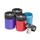 STAEDTLER pencil sharpener, premium quality sharpener with screw-on lid, prevents accidental openings, compact size for pencil case and work-station, 511 63BK