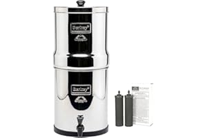 Big Berkey Gravity-Fed Stainless Steel Countertop Water Filter System 2.25 Gallon with 2 Authentic Black Berkey Elements BB9-2 Filters