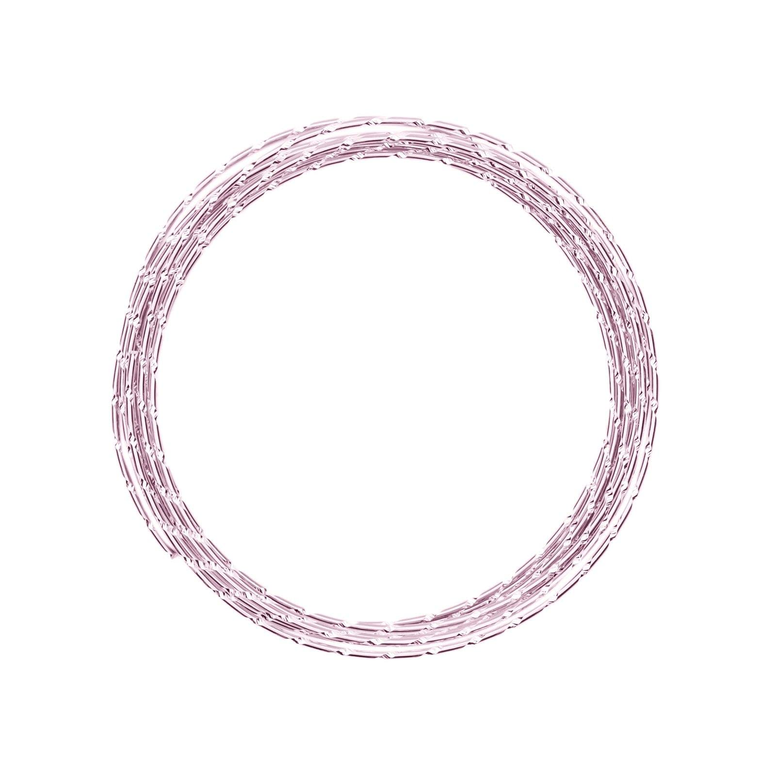 Vaessen Creative Aluminium Diamond 2 mm x 5 m Flexible Jewellery Wire Rose, Pink, 500 x 0.2 x 0.2 cm