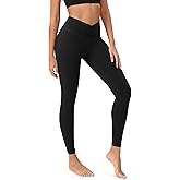 ODODOS Cloud Feeling Ruched Yoga Leggings for Women 25" / 28" High Waist Crossover Yoga Pants