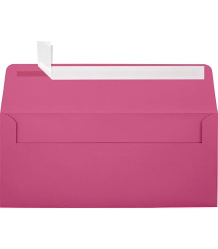 JAM Paper #10 Briefumschläge – Fuchsia Pink, 100 Stück, Gummiert