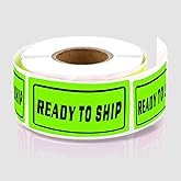 Ready to Ship Green Fluorescent Shipping Label Stickers for Packing Mailing,1x2Inches,500Pcs.