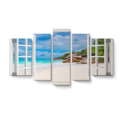 Amazon Com Canvas Art Prints Wall Artwork 5 Panels Modern