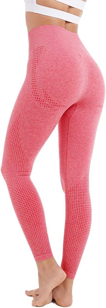 Aoxjox Women's High Waist Workout Gym Vital Seamless Leggings Yoga Pants: Clothing