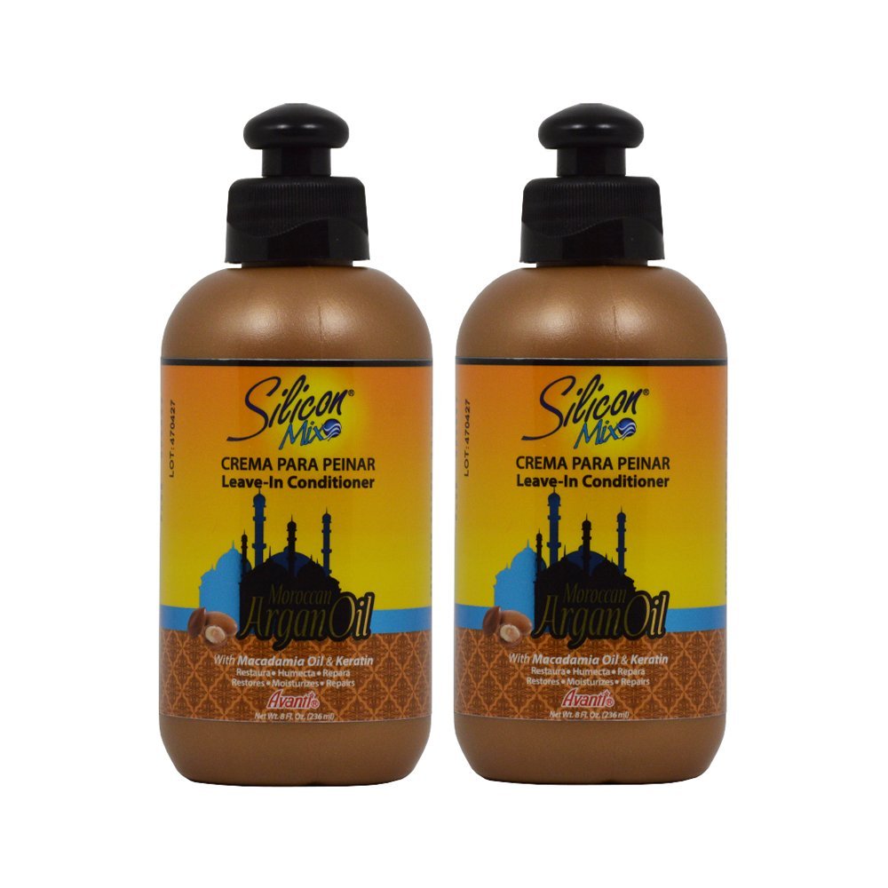 Silicon Mix Moroccan Argan Oil Leave-In Conditioner 8oz "Pack of 2"