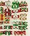 Hixixi 24pcs/12pairs Pet Dog Cat Christmas Designs 3D Hair Bows for Xmas Holidays Puppy Grooming Hair Accessories with Rubber Bands