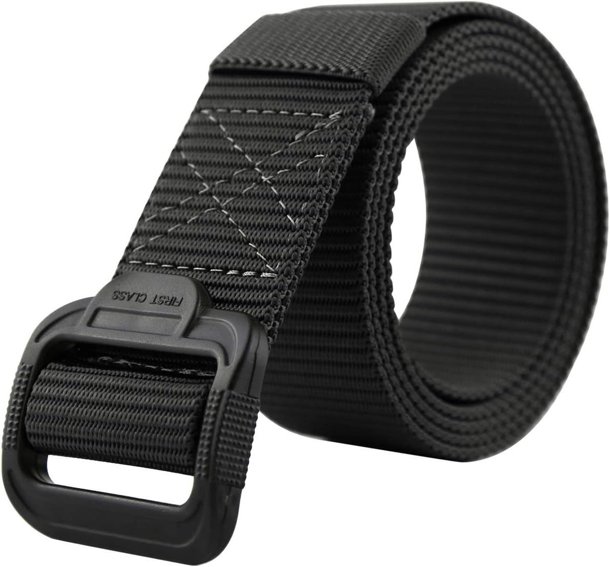Nylon Tactical Men Belt 1.5" Duty Military Web Canvas Outdoor Strap No Metal Belt with Plastic Buckle
