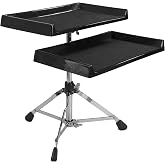 Gibraltar Percussion Table (G-PSES),Black | Pro Sidekick Essentials Station, Fiberglass Accessory Table with Tripod Stand for Mixers, Electronics and Drum Accessories
