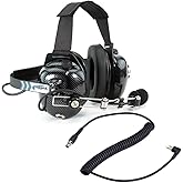 Rugged Behind The Head Headset and Adaptor Cable for Racing Radios Electronics Motorola CP200 – Features Cable to Connect to Two Way Handheld Radio Noise Reduction Volume Control Knob 3.5mm Input Jack
