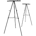Lightweight Aluminum Flip-Chart Presentation Easel (2-Pack, Black)