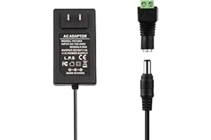 12V 4A Power Supply - COOLM AC 100-240V 50/60Hz to DC 12 Volt 4 amp 4Amp 48W Power Converter Charger 12V4A + 5.5x2.1mm DC Female Jack Socket for 12V LED Strip Lights CCTV Camera