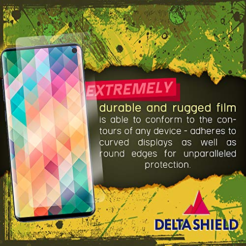 DeltaShield Screen Protector for Samsung Galaxy S10 (6.1 inch)(2-Pack)(Case Compatible Design) BodyArmor Anti-Bubble Military-Grade Clear TPU Film