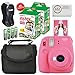 K&M Fuji Instax Mini 9 Camera Pink + Carry Case + Rechargeable AA Batteries & Charger + Instax Mini Film (40 Sheets)