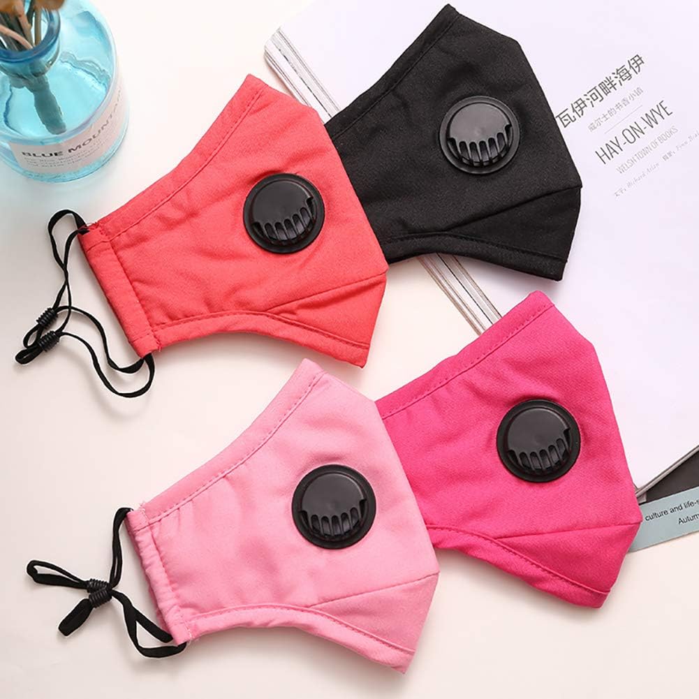 ZkinC 10 PCS Protective Dustproof Anti Haze Outdoor Sports Riding Face Mouth with Valve Unisex Adults Safety Full Face Shield Protective Cover Watermelon Red
