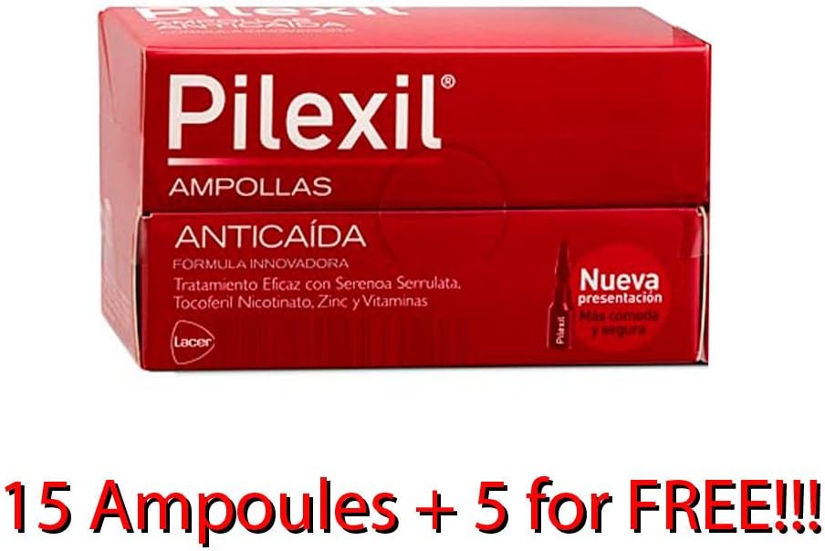 PILEXIL 20 AMPOULES AMPOLLAS HAIR LOSS ANTIQUEDA ANTI CAIDA