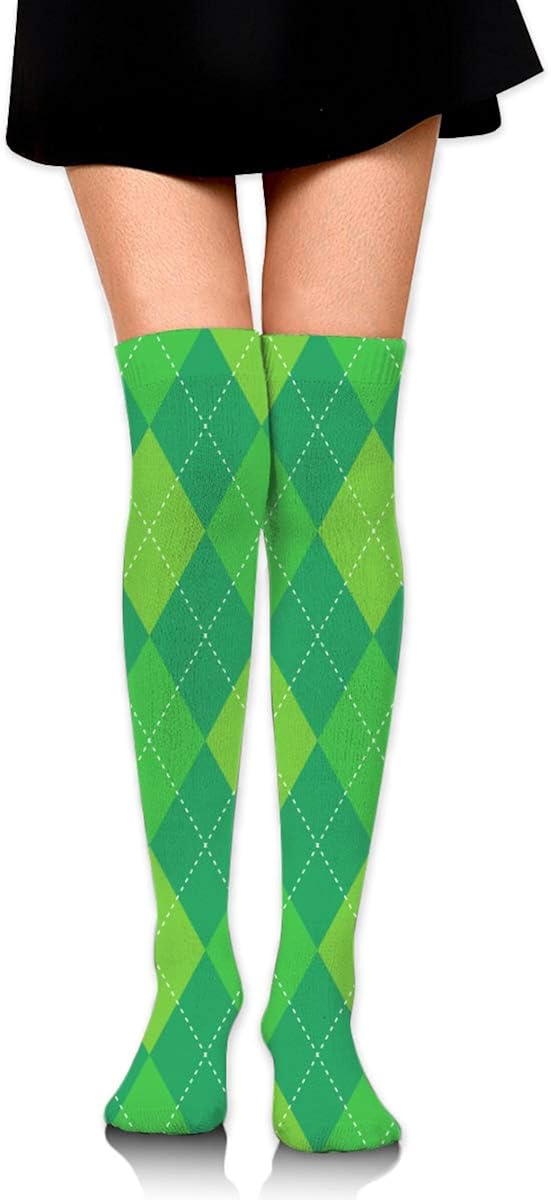 Argyle Plaid Traditional Diamond Golf Men And Women Compression Knee
