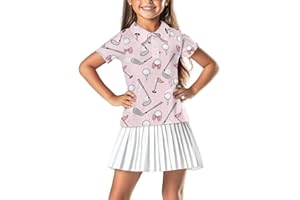 Snilety Girls Golf Polos Shirts Size 5-16Y Quick Dry Kids Girls T Shirts Summer Athletic Girl Shirt with Collar Workout Tops