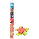 PLUS PLUS 3D Animal Figure Building Block Set, 70 Mini Interlocking Puzzle Pieces, Fun Stem Toys for Kids - Sea Turtle Maker Tube
