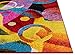 Bubble Bright Multi Circles Yellow Blue Red Abstract Geometric Lines Area Rug 3x5 (3'3