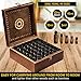 Beautiful Essential Oil Storage Box 49 Bottle - Holds 5-15ml & 10ml Roller Bottles - Free Roller Bottle Opener & 192 EO Labels - Wooden Oil Case Holder